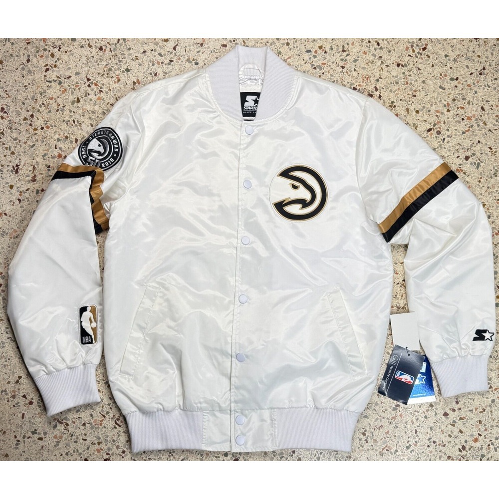 Starter Black Label NBA Atlanta Hawks Member Since 68 Satin Jacket Size Medium